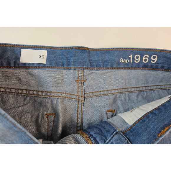 Nwt new GAP 1969 size 30 bermuda shorts casual career teacher summer blue soft ^ - Picture 3 of 5